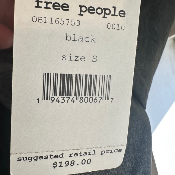 Free People Vegan Leather Jacket with Hood Sz S - Picture 7 of 9